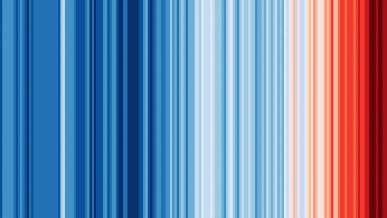 Climate warming stripes